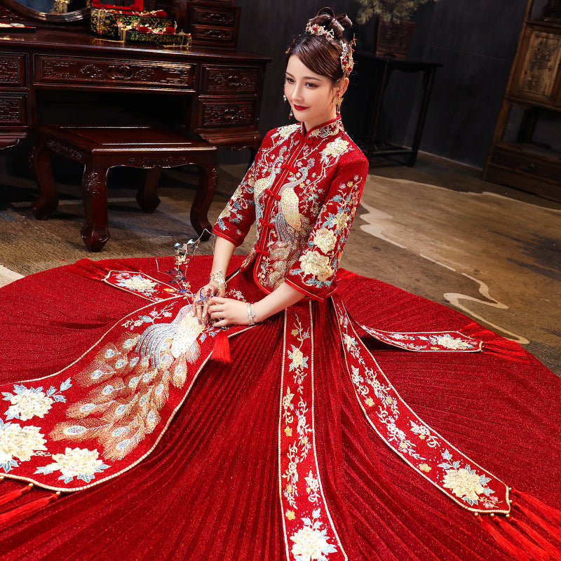 Xiuhe Traditional Bridal Dress No.2 (Deposit + Hire Price) - OurLittleStory