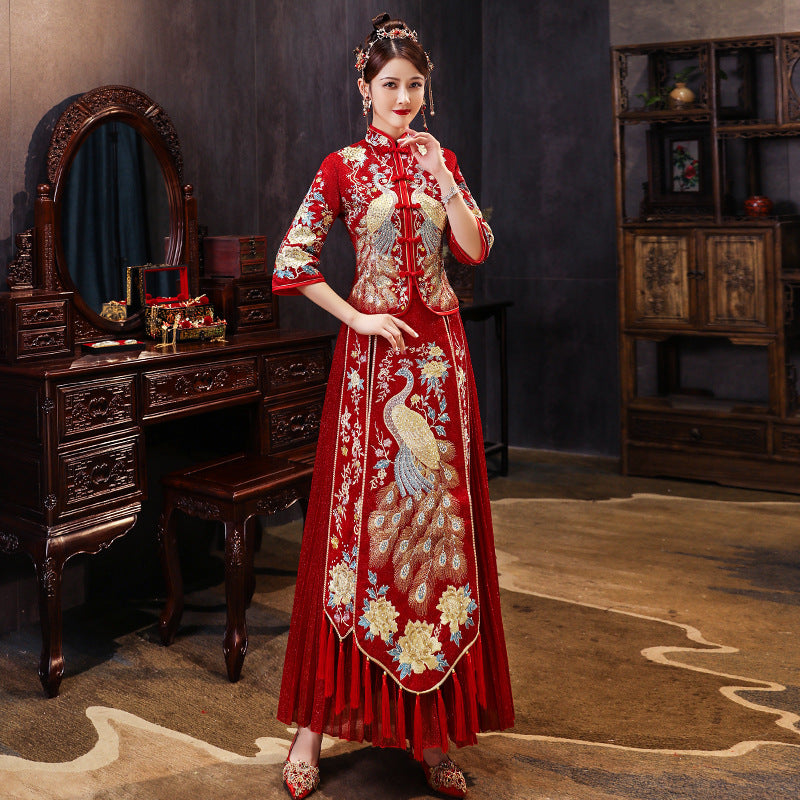 Xiuhe Traditional Bridal Dress No.2 (Deposit + Hire Price) - OurLittleStory