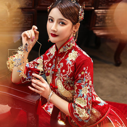 Xiuhe Traditional Bridal Dress No.2 (Deposit + Hire Price) - OurLittleStory